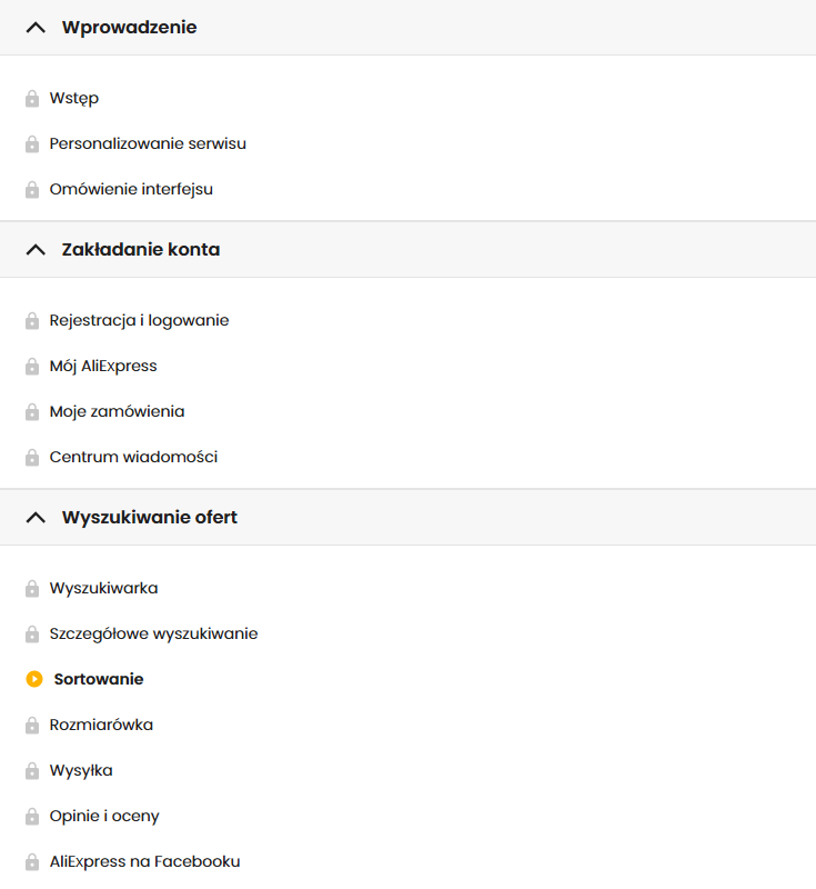 Jak przygotować spis treści kursu online